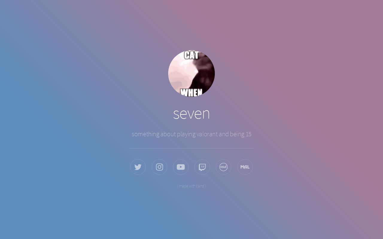 Carrd profile picture for @svn